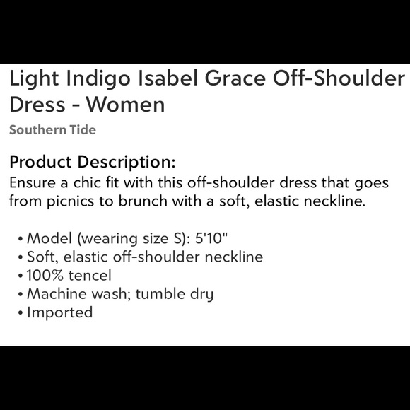 NWT Southern Tide Off-Shoulder Dress - Picture 9 of 9